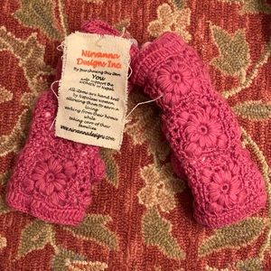 Pink Fingerless Gloves